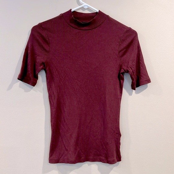 🔥Madewell Rich Burgundy Ribbed Top🔥 - Picture 1 of 6